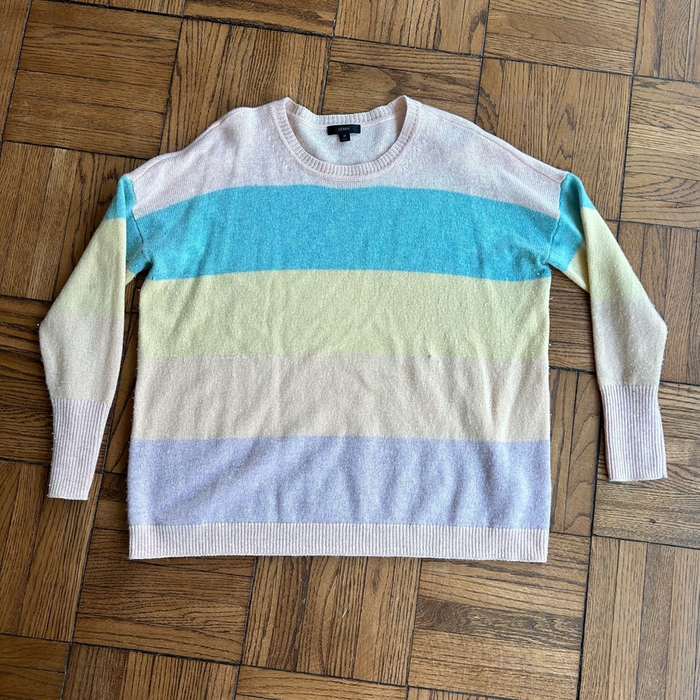 Relaxed striped Jcrew Sweater Medium